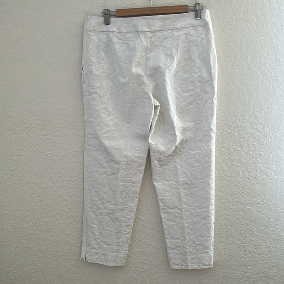 SoCa St. John Bright White Textured Straight
Leg Pants. - Picture 5 of 13